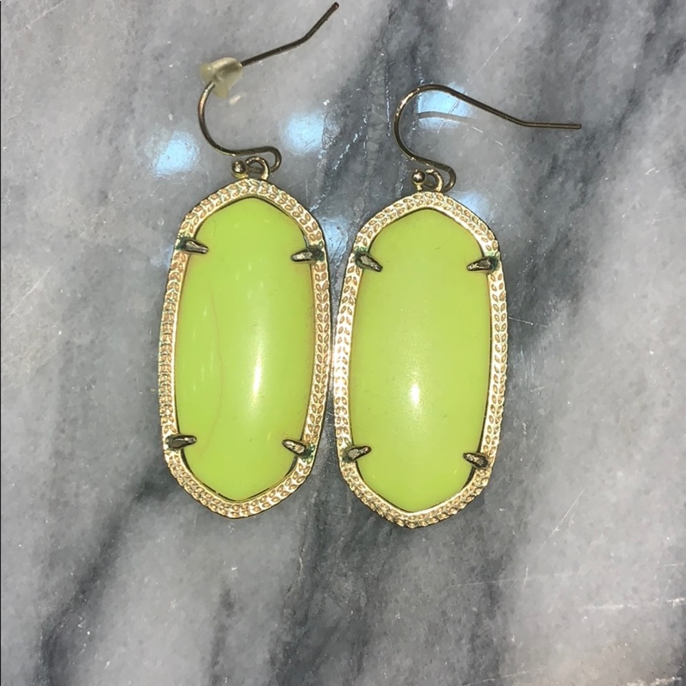 Kendra Scott Neon Yellow earrings!